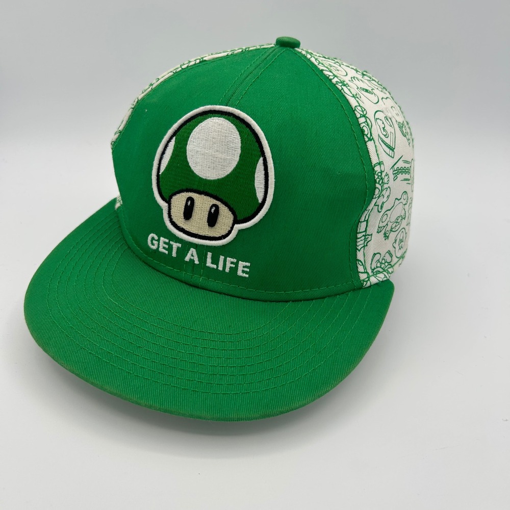 Nintendo Baseball Cap Super Mario S/M Green Gamer Retro Streetwear